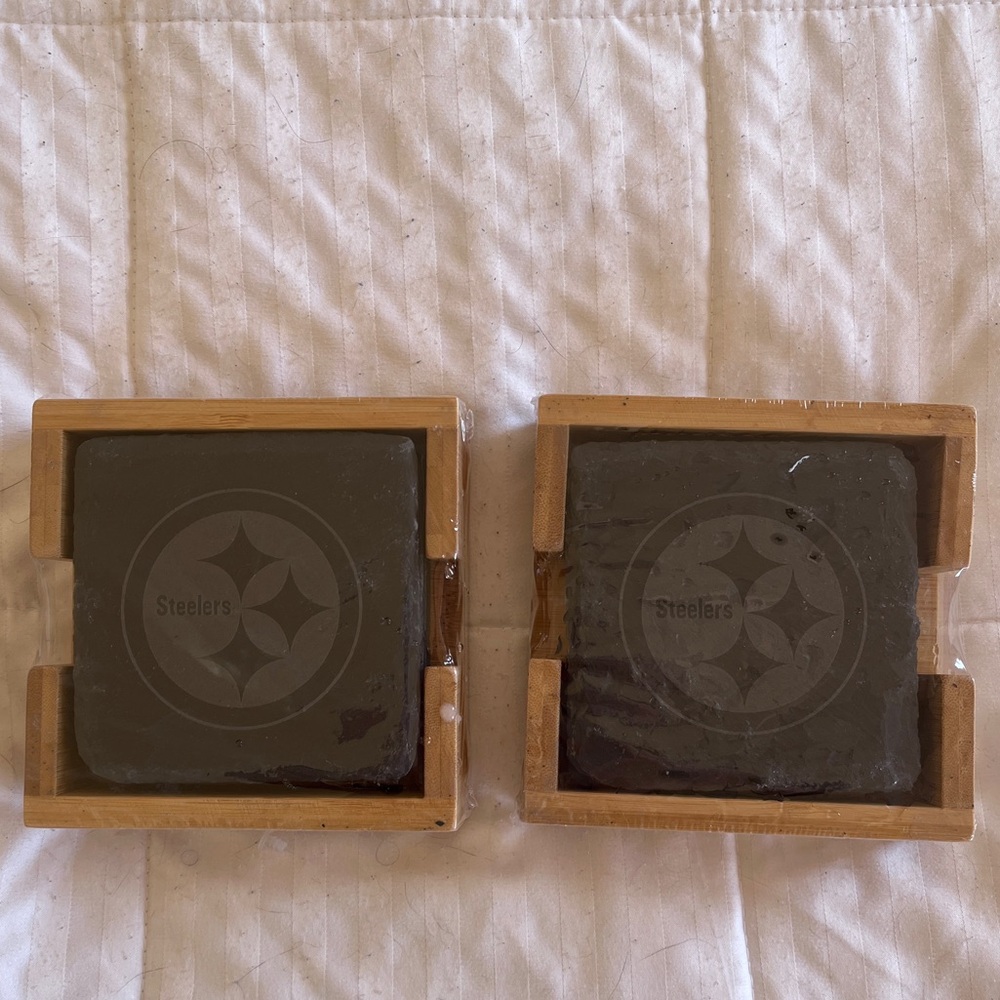 NWT 🤍Steelers NFL Coasters Set🤍 - Picture 1 of 3